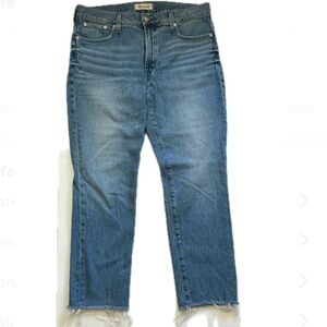 Madewell Perfect Vintage Jean Size 30 Raw Hem 27 Inch Inseam Cotton
